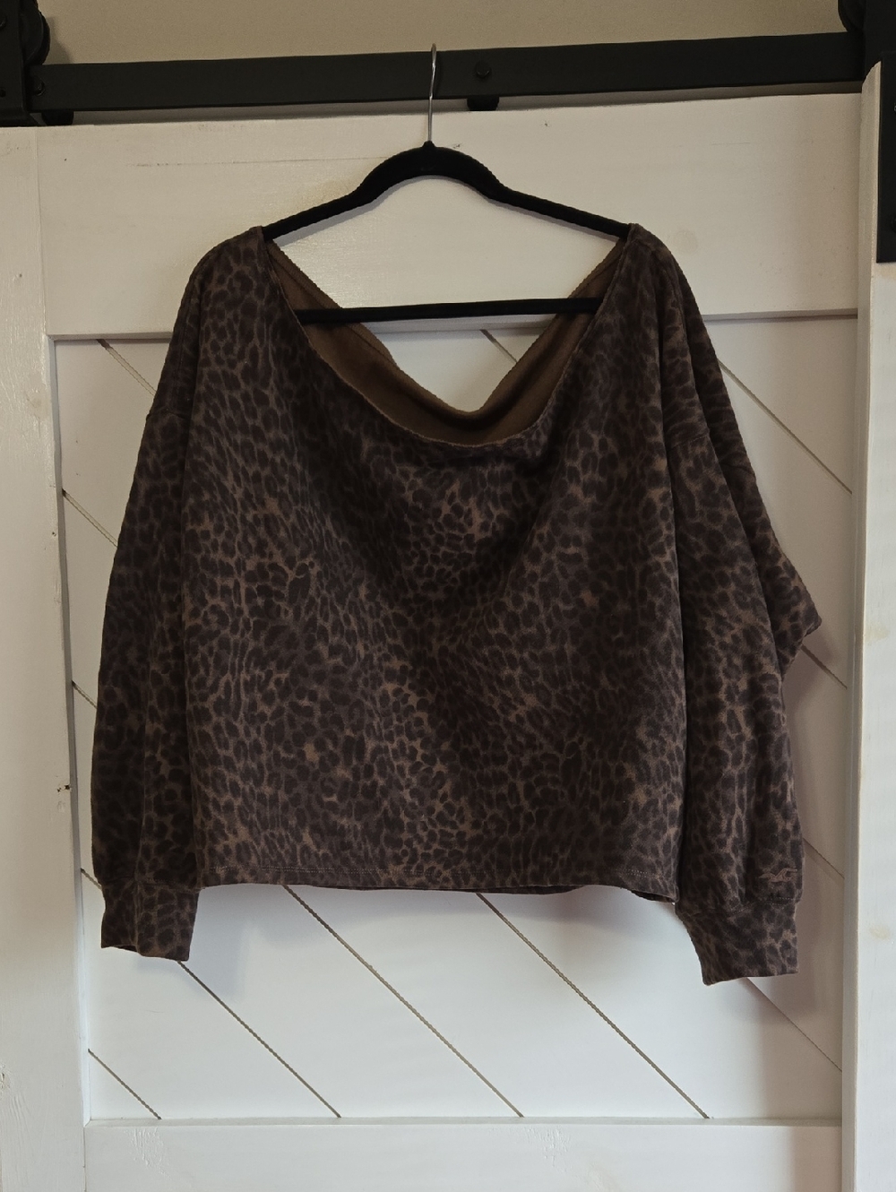 Hollister Cozy Fleece Pullover - Cheetah Print